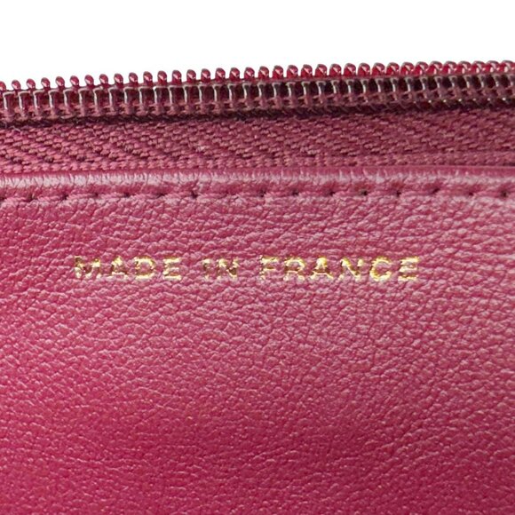 Chanel  Coco Hearts Quilted Leather Wallet On Chain WOC Burgundy - Picture 13 of 14